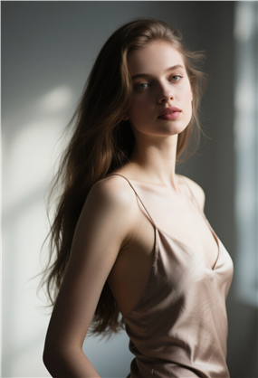 性感俄罗斯吊带裙美女摄影图片